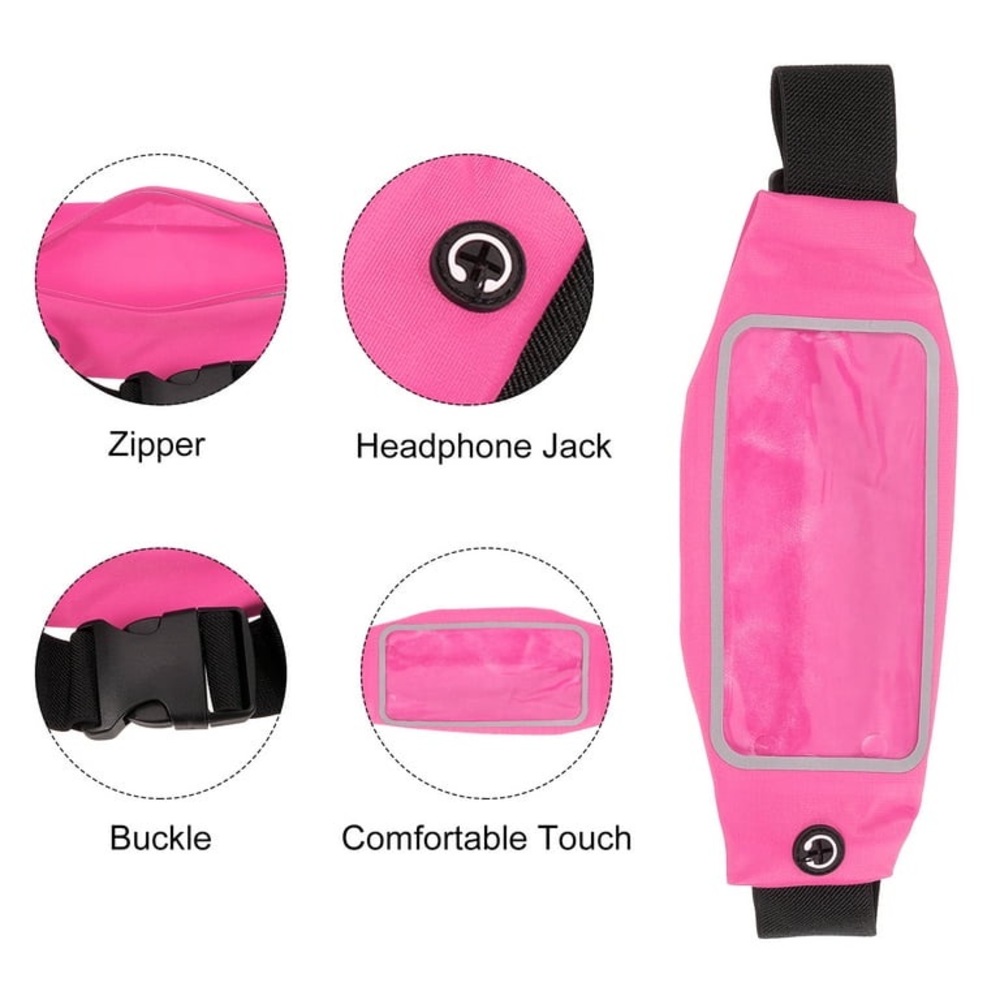 Hot Pink Running Belt Phone Holder Touchscreen Waist Pack NWOT - Picture 3 of 6